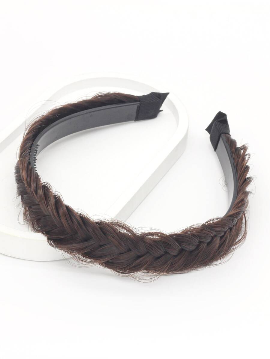 Peluca trenzado Diadema - Marrón - Ver 1