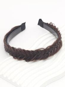 Peluca trenzado Diadema - Marrón - Ver 2