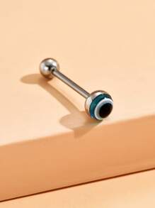 Evil Eye Decor Tongue Barbell Ring - Multicolor - View 2