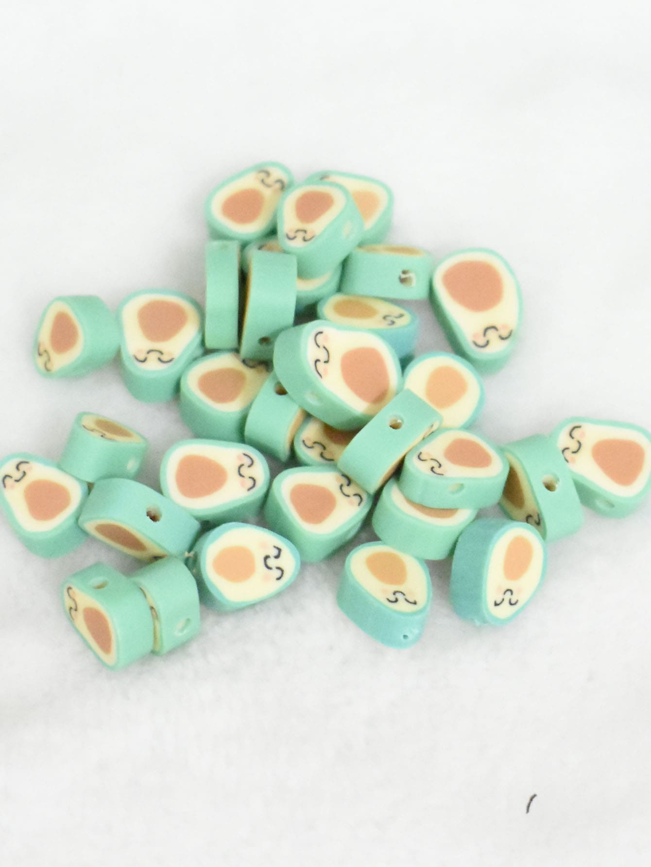 1pack 10mm Fruit Shaped DIY Bead - Mint Green - View 1