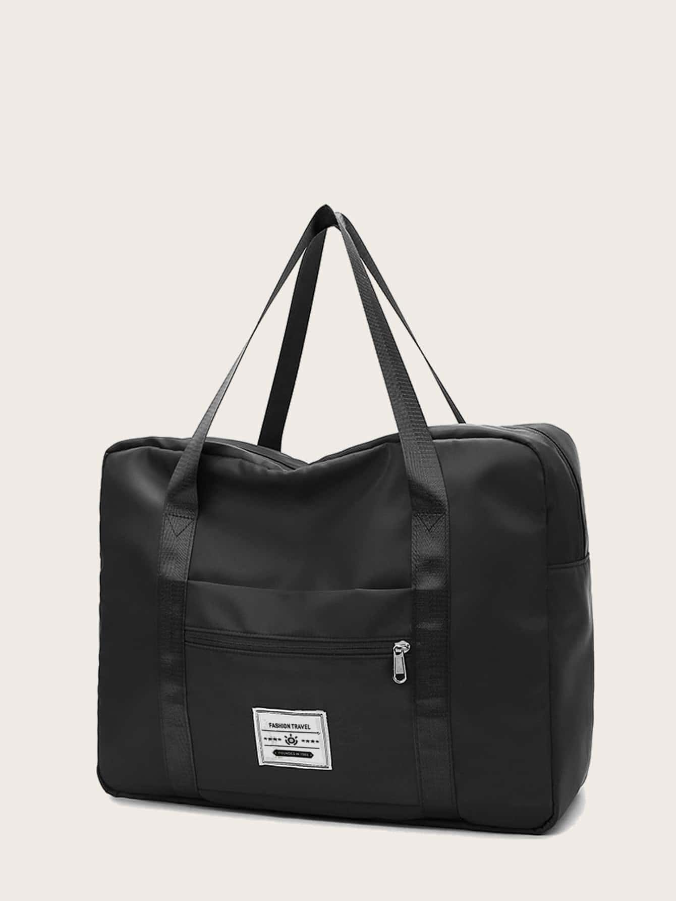 Wet Dry Separation Pockets Travel Bag, Large Capacity Foldable Waterproof Duffle Bag For Business Travel Camping Swimming - Black - View 1