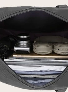 Wet Dry Separation Pockets Travel Bag, Large Capacity Foldable Waterproof Duffle Bag For Business Travel Camping Swimming - Black - View 6