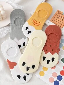 5 pares Calcetines invisibles garra patrón - Multicolor - Ver 4