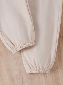 SHEIN Girls Letter Graphic Tank Top & Cargo Trousers - Multicolor - View 7