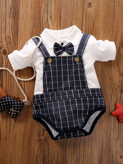 Yierying رومبير نقش شبكي بتفاصيل فيونكة للجنسين للأطفال