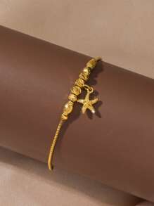 海星吊墜腳錬 - 金黃色 - 查看 2