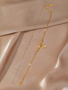 海星吊墜腳錬 - 金黃色 - 查看 3