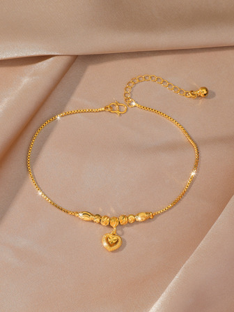 Heart Charm Anklet Valentines,Mom,Mother,Mother's Day,Gift