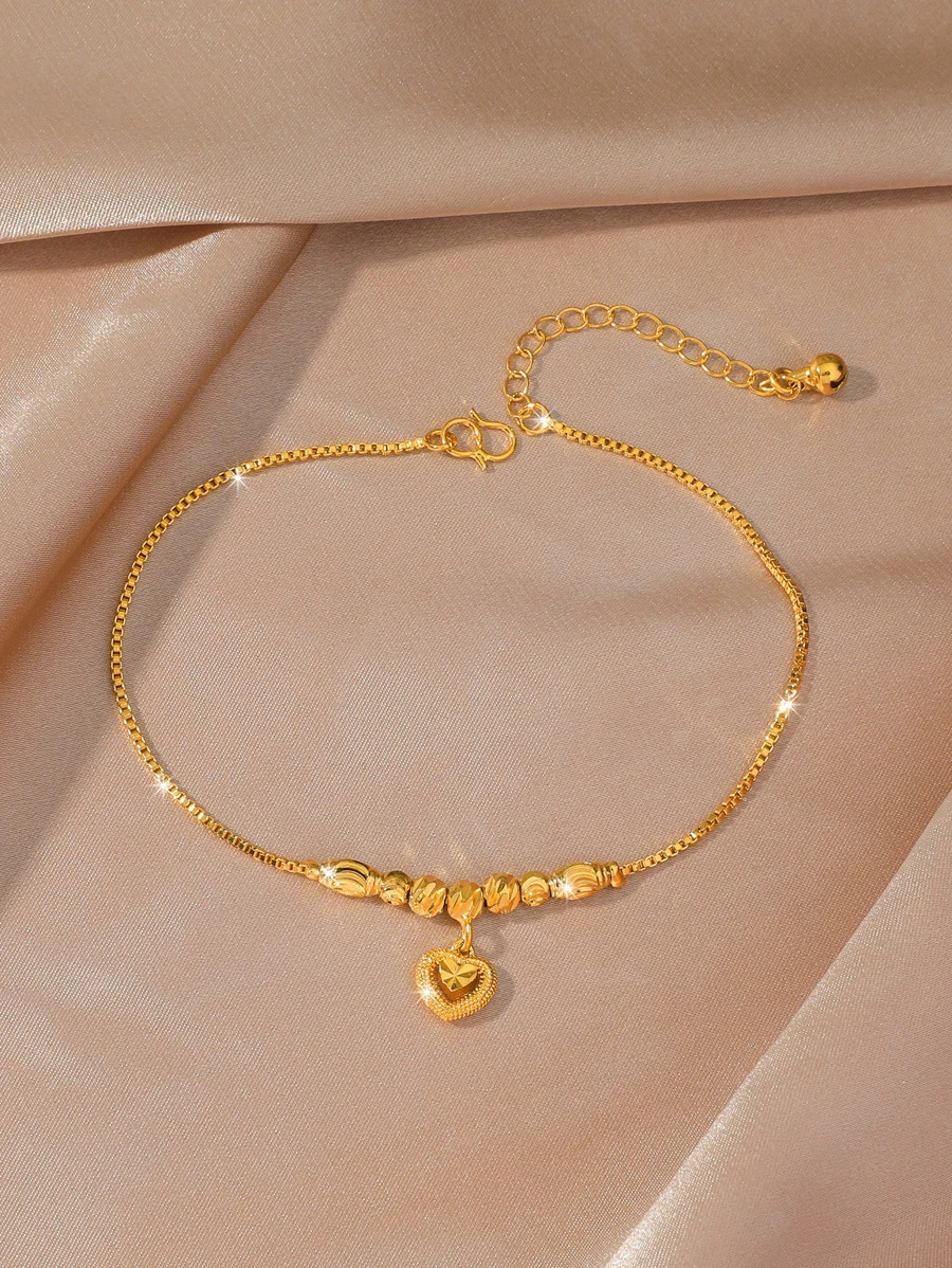 Heart Charm Anklet Valentines,Mom,Mother,Mother's Day,Gift