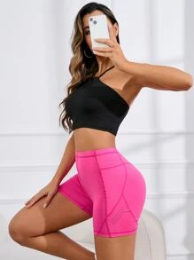 Yoga Basic 寬腰帶運動短褲帶手機袋