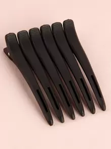 6入組沙龍髮夾,頭髮造型夾子分段夾子美髮沙龍 - 黑色 - 查看 1