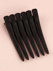 6入組沙龍髮夾,頭髮造型夾子分段夾子美髮沙龍 - 黑色 - 查看 2