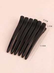 6入組沙龍髮夾,頭髮造型夾子分段夾子美髮沙龍 - 黑色 - 查看 3