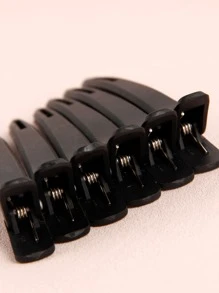 6入組沙龍髮夾,頭髮造型夾子分段夾子美髮沙龍 - 黑色 - 查看 6