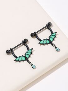 Anillo de pezón murciélago - Multicolor - Ver 1