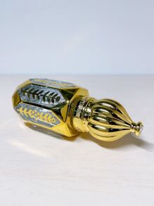 1pc Classic 6Ml Golden Wheat Ears Pattern Roller Ball Test Essential Glass Oil Bottle Empty Perfume Refillable Liquid Container Makeup Tools - Gold - View 3