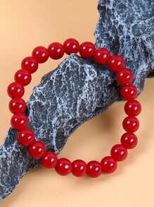 Vòng tay đính cườm tối giản - Đỏ - Xem 5