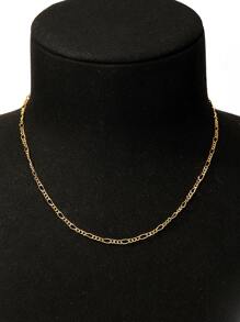 Minimalist Chain Necklace - Yellow Gold - View 2