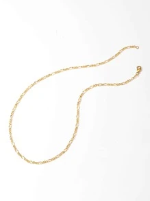 Minimalist Chain Necklace - Yellow Gold - View 4