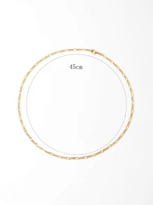 Minimalist Chain Necklace - Yellow Gold - View 5