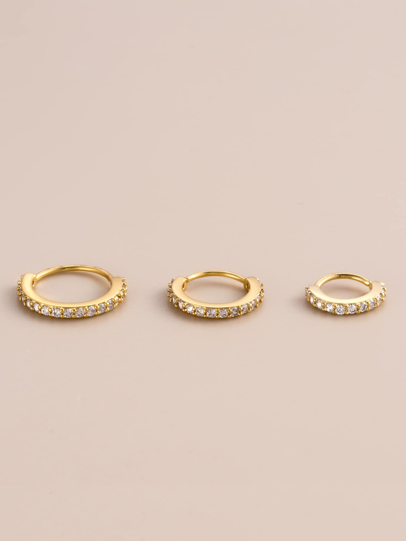 3入組/套受歡迎方晶鋯石裝飾鼻環銅簡約風和時髦適合女士和女孩中性