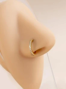 3入組/套受歡迎方晶鋯石裝飾鼻環銅簡約風和時髦適合女士和女孩中性