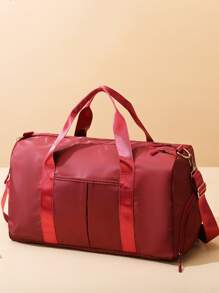 Large Capacity Travel Bag - Burgundy - View 3