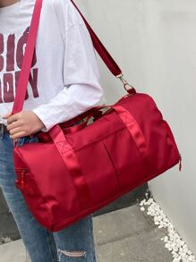 Large Capacity Travel Bag - Burgundy - View 5
