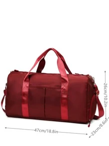 Large Capacity Travel Bag - Burgundy - View 7