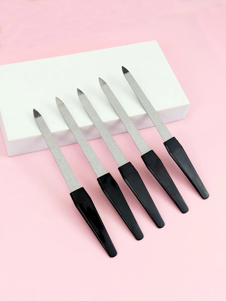 Bộ 5 dũa móng tay, dũa móng tay mini chuyên nghiệp hai mặt bằng thép không gỉ có tay cầm chống trượt, dũa đệm móng tay có thể giặt được, dũa móng tay kim loại cho nam và nữ, đồ dùng làm móng, dụng cụ làm móng, dụng cụ làm móng, trở lại trường, móng tay, dụng cụ làm móng để dán móng tay - Nhiều màu - Xem 1