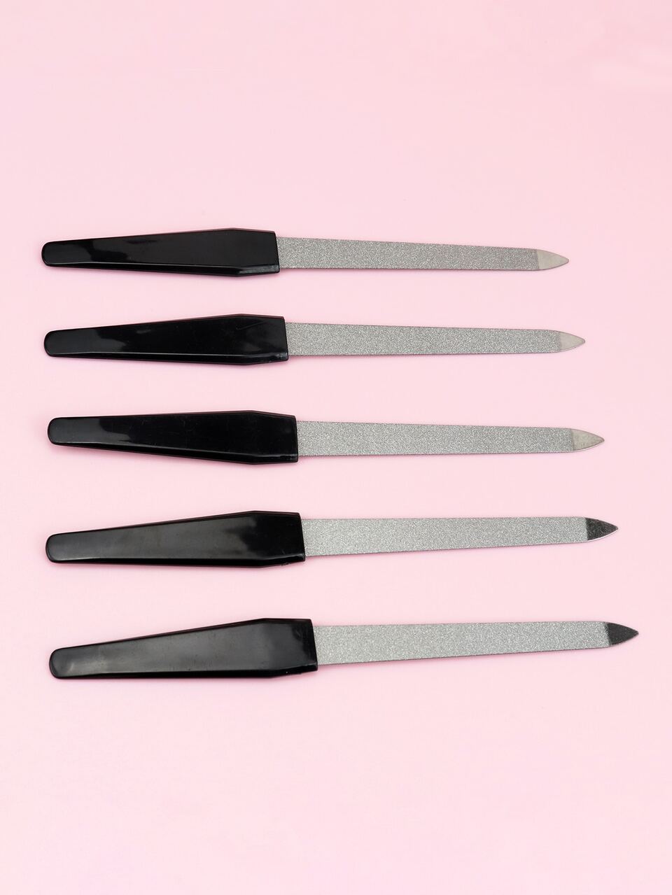 5pcs Nail File, Mini Professional Double Sided Stainless Steel Nail File With Non-Slip Handle, Nail Buffering Files Washable, Metal Nail File For Men And Women,Nail Supplies,Nail Tools,Nail Art Tools,Back To School,Nails,Nail Tools For Press On Nails