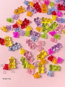 1pack Random Cartoon Bear Shaped DIY Jewelry Accessory Set - Multicolor - View 3
