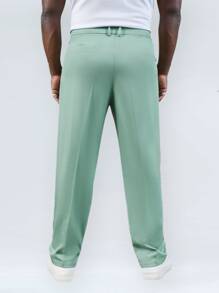 EASEVO Men Solid Slant Pocket Suit Trousers - Mint Green - View 2