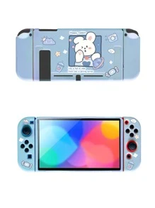 1pc Rabbit Pattern Case Compatible With Nintendo Switch - Multicolor - View 2