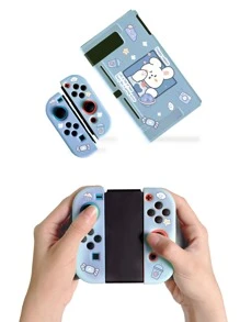 1pc Rabbit Pattern Case Compatible With Nintendo Switch - Multicolor - View 3