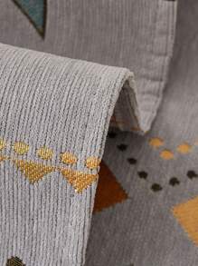 1入組幾何樣式沙發巾 - 淺灰色 - 查看 7