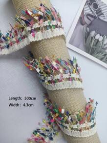 1roll Fringe Trim DIY Webbing Lace - Multicolor - View 2
