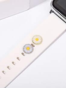 1pc Random Color Flower Design Watchband Decoration - Multicolor - View 2