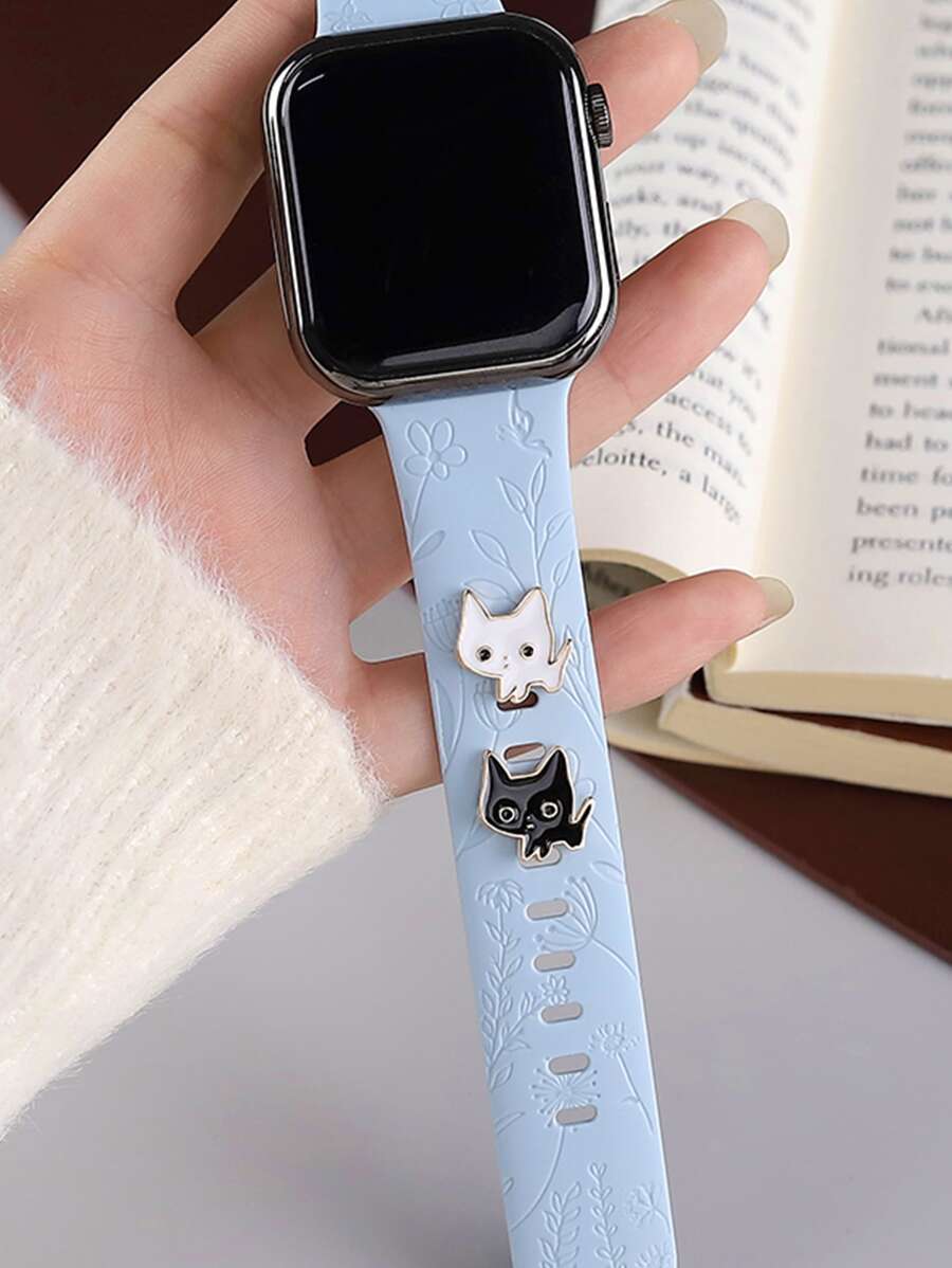 2 chiếc đinh tán trang trí dây đeo thiết kế hình mèo - Nhiều màu - Xem 1