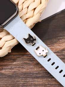 2 chiếc đinh tán trang trí dây đeo thiết kế hình mèo - Nhiều màu - Xem 2