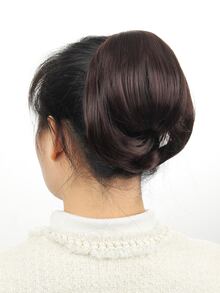 liangyuan Short Straight Synthetic Hair Bun - Camel - View 1