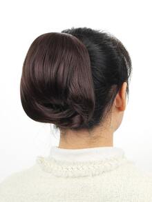 liangyuan Short Straight Synthetic Hair Bun - Camel - View 3
