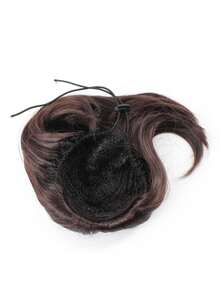 liangyuan Short Straight Synthetic Hair Bun - Camel - View 4