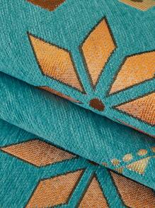 1pc Geometric Jacquard Sofa Towel - Green - View 6