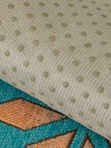 1pc Geometric Jacquard Sofa Towel - Green - View 8