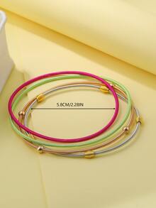 4 cái/bộ Vòng Tay Trang Trí Đính Hạt - Nhiều màu - Xem 3