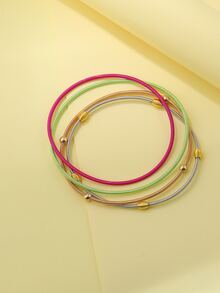 4 cái/bộ Vòng Tay Trang Trí Đính Hạt - Nhiều màu - Xem 4