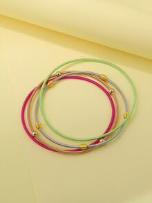 4 cái/bộ Vòng Tay Trang Trí Đính Hạt - Nhiều màu - Xem 5