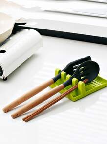 1入組素色塑膠锅盖储物架 - 綠色 - 查看 4