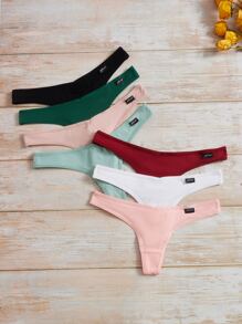 7packs Solid Simple Sexy Panties - Multicolor - View 5